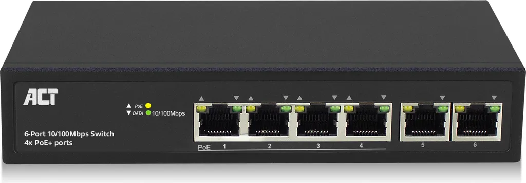 Switch PoE administrable ACT AC4430 Fast Ethernet 10/100 noir robuste