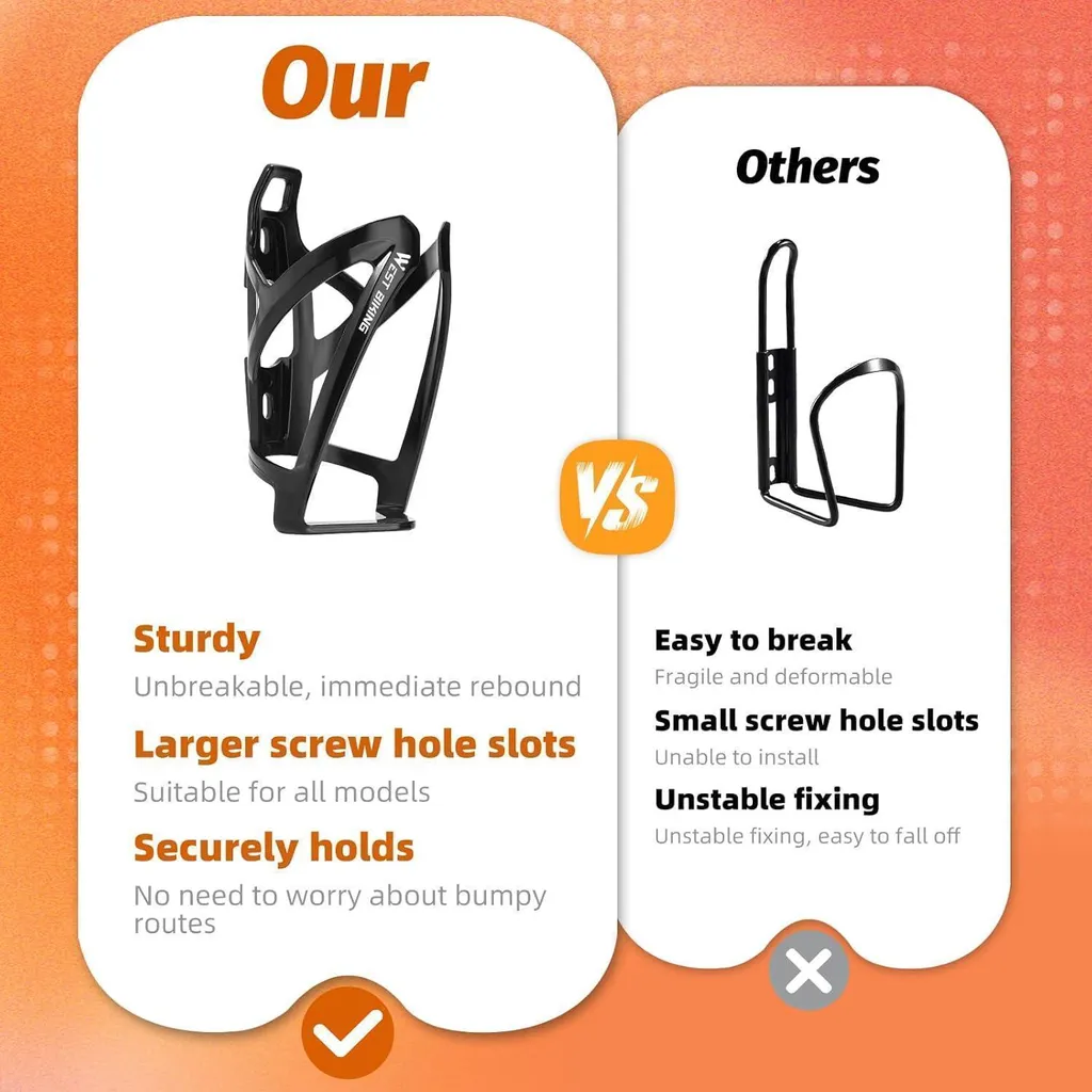 Porte-bidon Vélo Anti-chute Pack de 2 - Support Léger et Robuste Multico