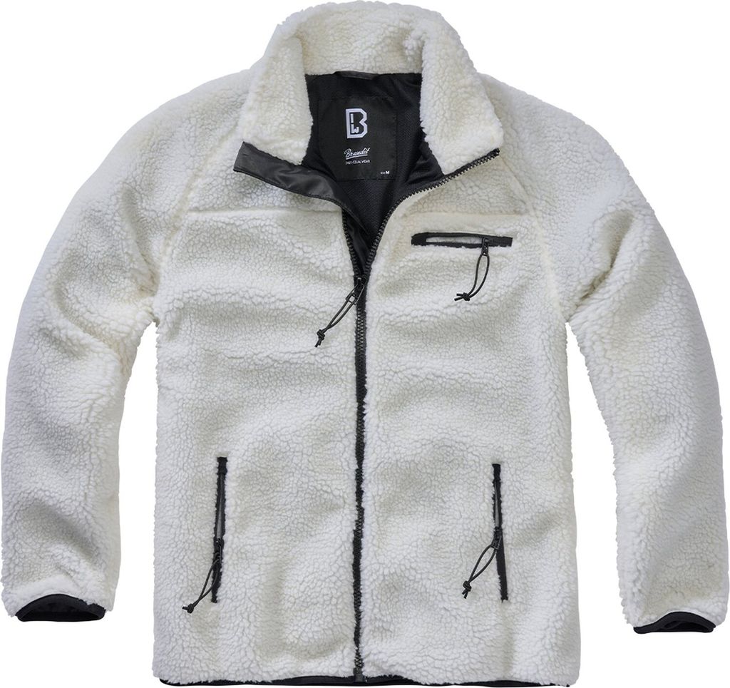 Brandit Teddyfleece Outdoorjacke Größe M Farbe Weiß