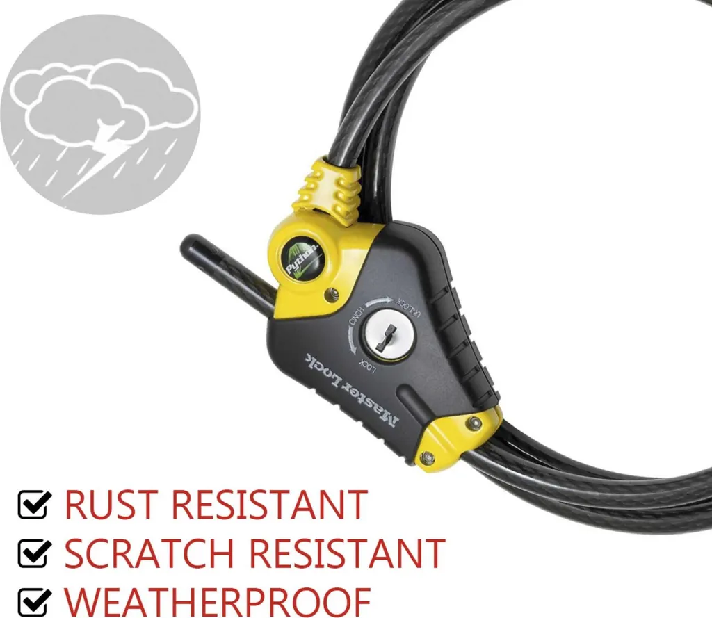 Câble Antivol Universel Master Lock Python 10mm pour Tout Fixer - 2