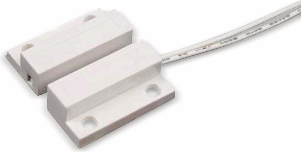 Türkontakt, Fensterkontakt mit 25 cm Anschlusslitzen, 10 W, weiß