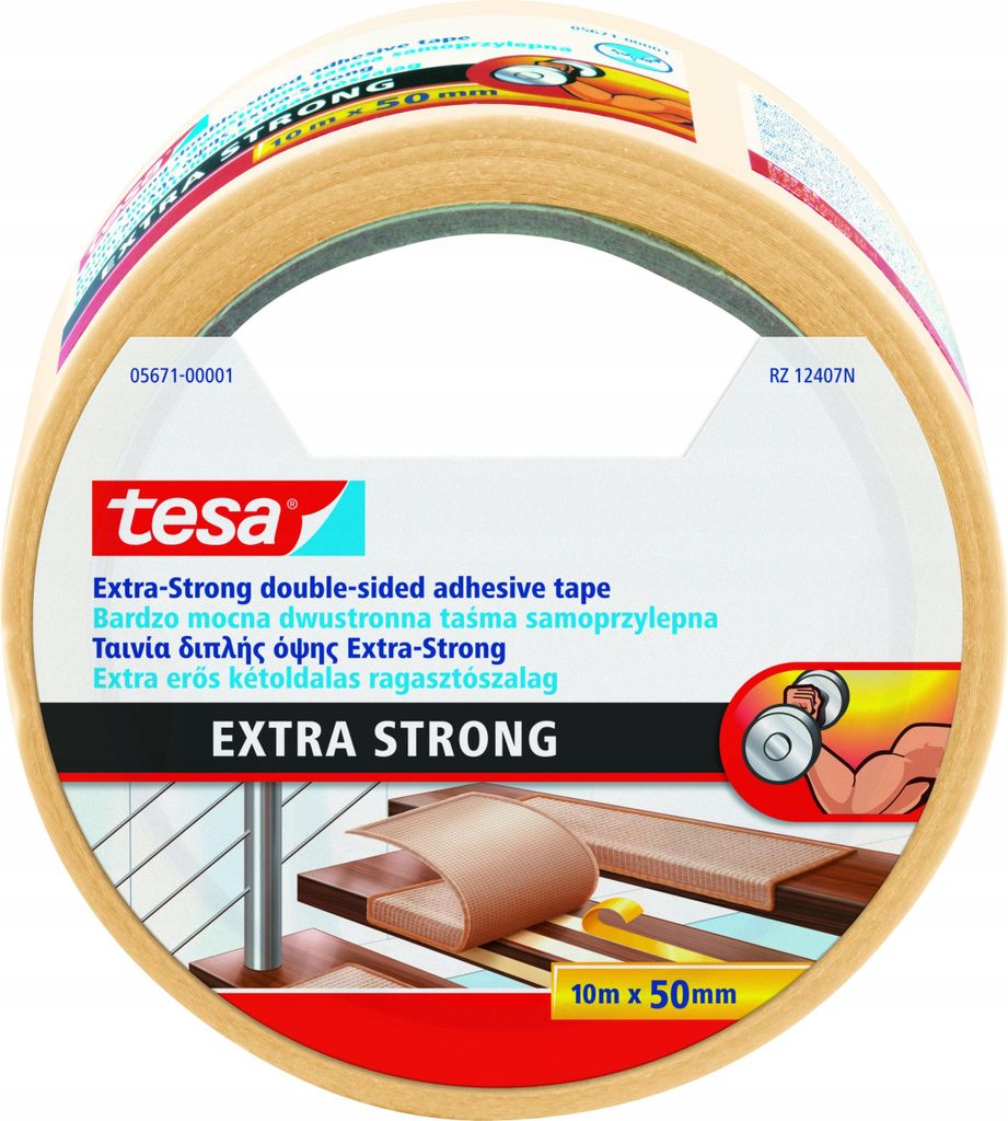 TESA EXTRA STARK Anti-Rutsch-Teppichband für Unterteppiche Produktbild 