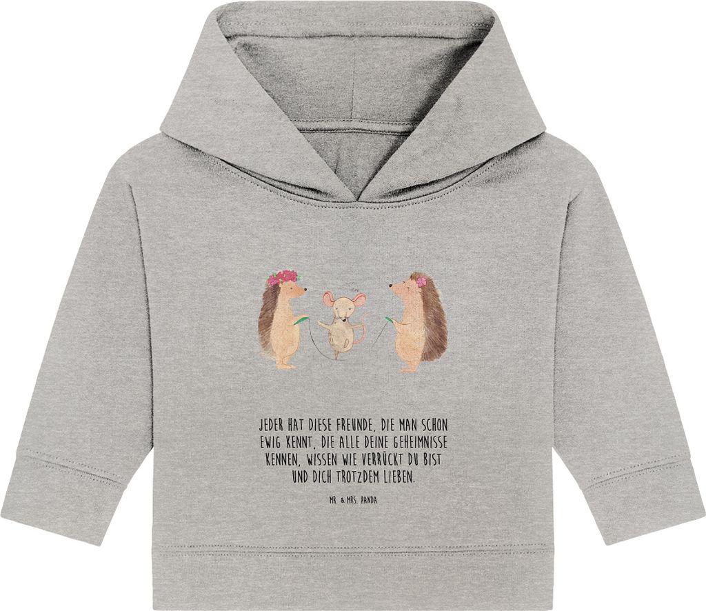 Mr. & Mrs. Panda Organic Baby Hoodie Igel Seilhüpfen 24. - Produktbild 