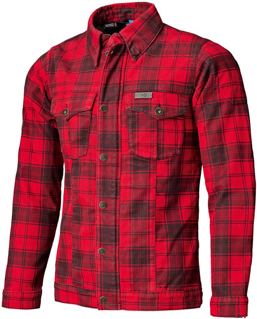 Held Woodland Motorrad Hemd, schwarz/rot, 6XL