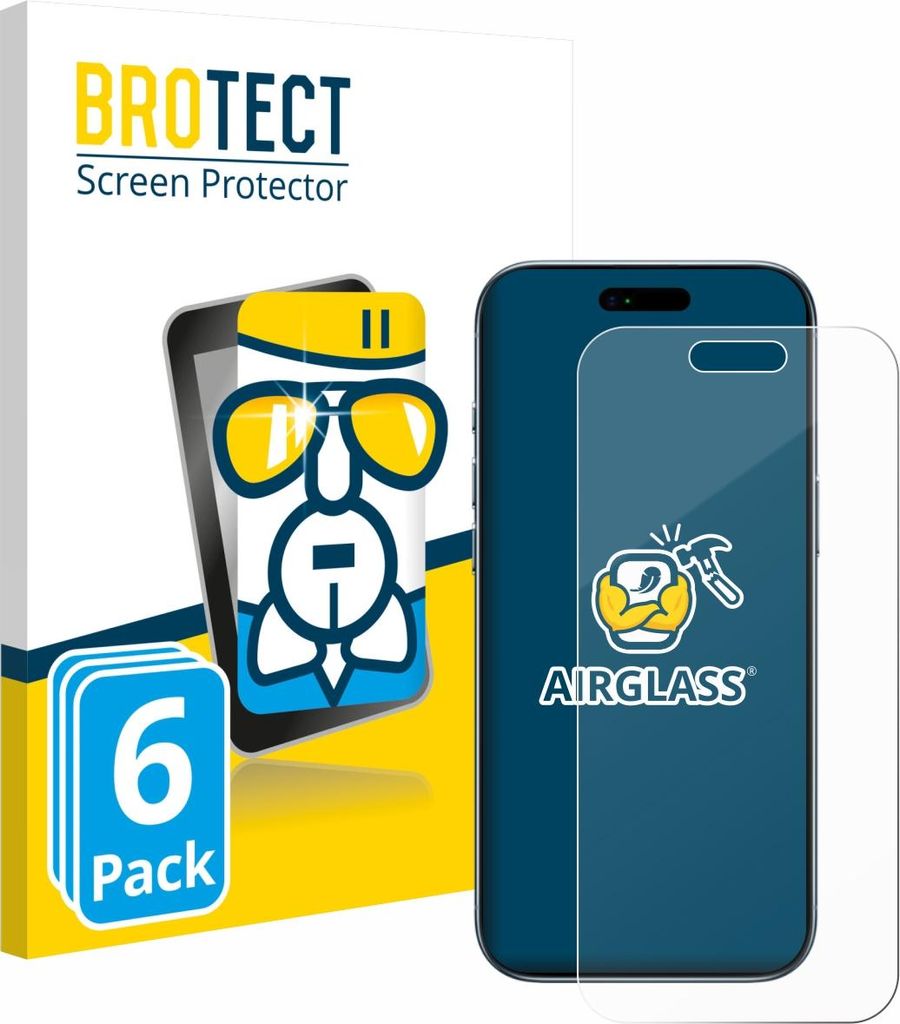 6x BROTECT Schutzglas für Apple iPhone Air Schutzfolie Panzer Folie Glas Display Schutz klar