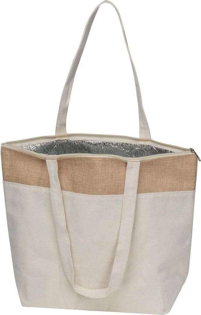 Kühltasche aus Baumwolle und Jute Produktbild 