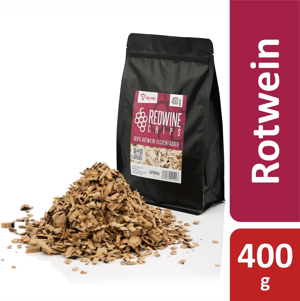 BBQ-Toro Rotwein Räucherchips 400 g, Smokerchips für Produktbild 
