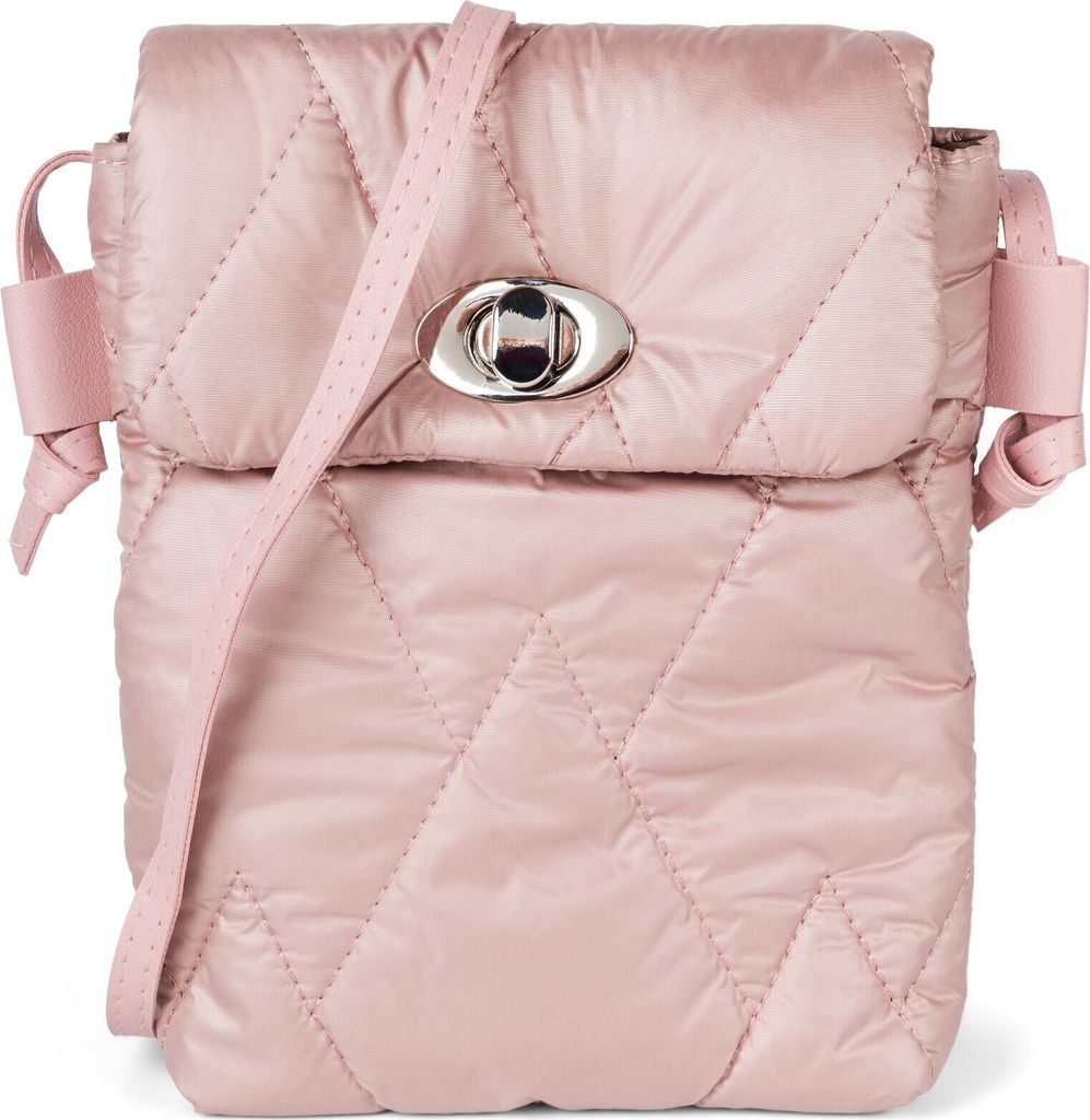 styleBREAKER Damen Mini Bag Umhängetasche mit Rauten Steppmuster, Drehverschluss, Stepptasche, Einfarbig gesteppt 02012377