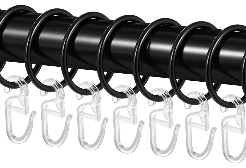 Anneaux Noirs pour Rideau de Douche 40mm : Kit Complet de 80 Accessoires