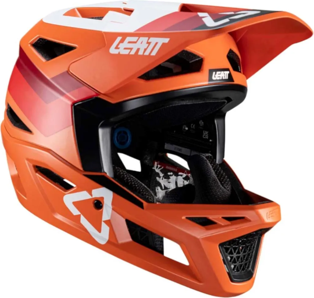 Casque Intégral VTT Leatt 4.0 Flame 2024 XL avec Technologie Turbine