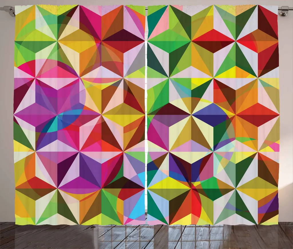 Tenda Arredo ABAKUHAUS Rainbow 60s - Design Geometrico Rustico 280x175