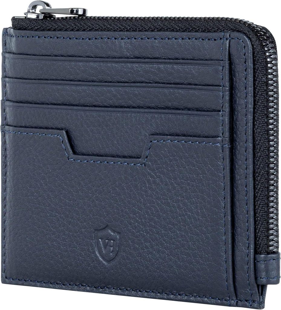 Elegantes Leder Kartenetui Geldbörse für Herren & Damen, schlankes Kreditkartenetui im Medium Format, RFID Schutz, minimalistisch & hochwertig