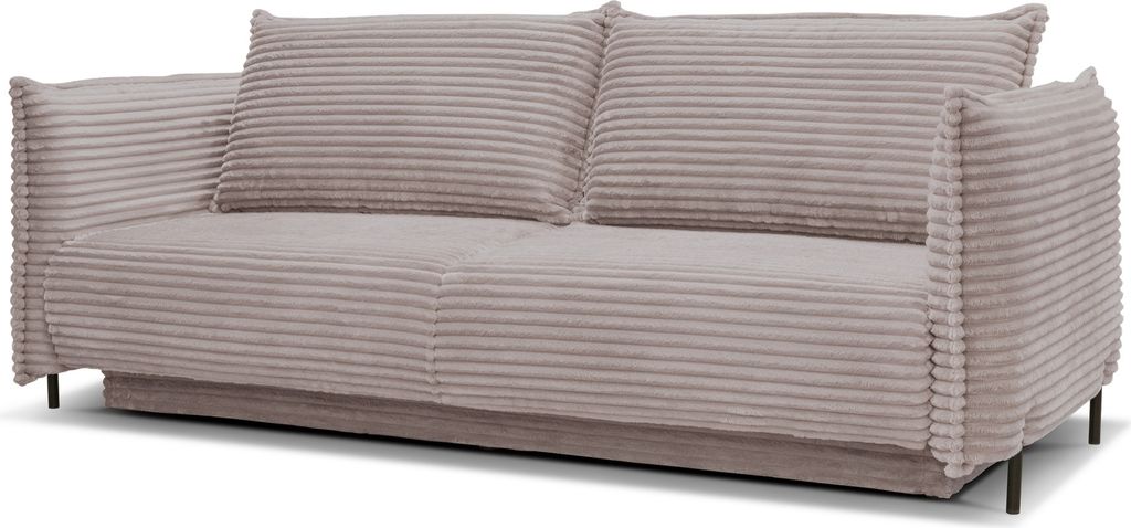 Selsey AMALFI - Sofa mit Schlaffunktion und Breitcord-Bezug, beige