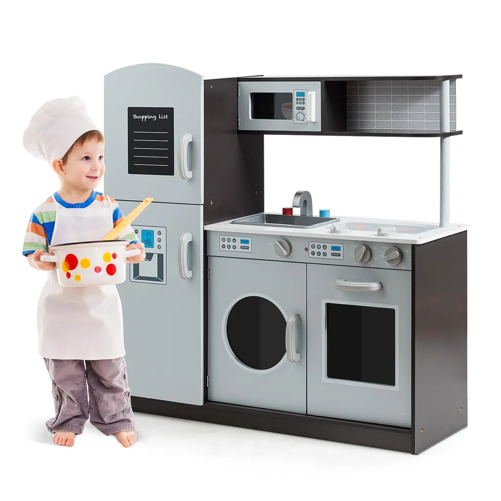 Grande cuisine bois enfant 3 ans et plus pour jouer à faire la cuisine