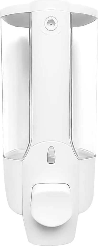 Distributeur de savon mural anti-encombrement 350ml blanc pack de 2
