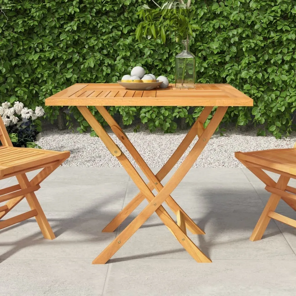 Table de jardin pliante teck massif meuble extérieur durable - 2
