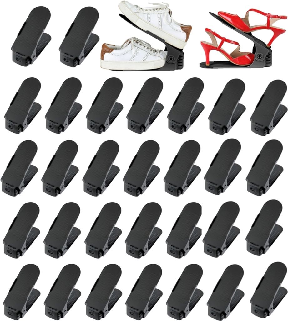 DEULINE 30 x Verstellbarer Schuhschlitz Schuhregal Produktbild 