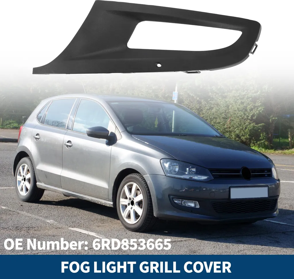 Grille de feu antibrouillard pour Polo 2010-2012 insert pare-chocs gauche