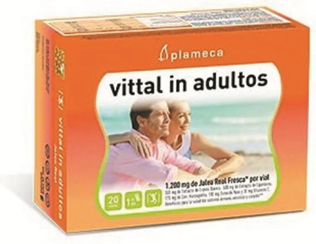 Plameca Vittal Chez les Adultes Renouvelé 20 Ampoules Vitalité Énergie