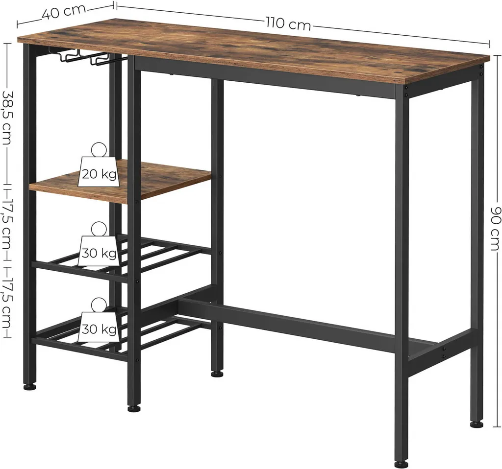 Table haute peu encombrante avec rangement pour optimiser les petits studios