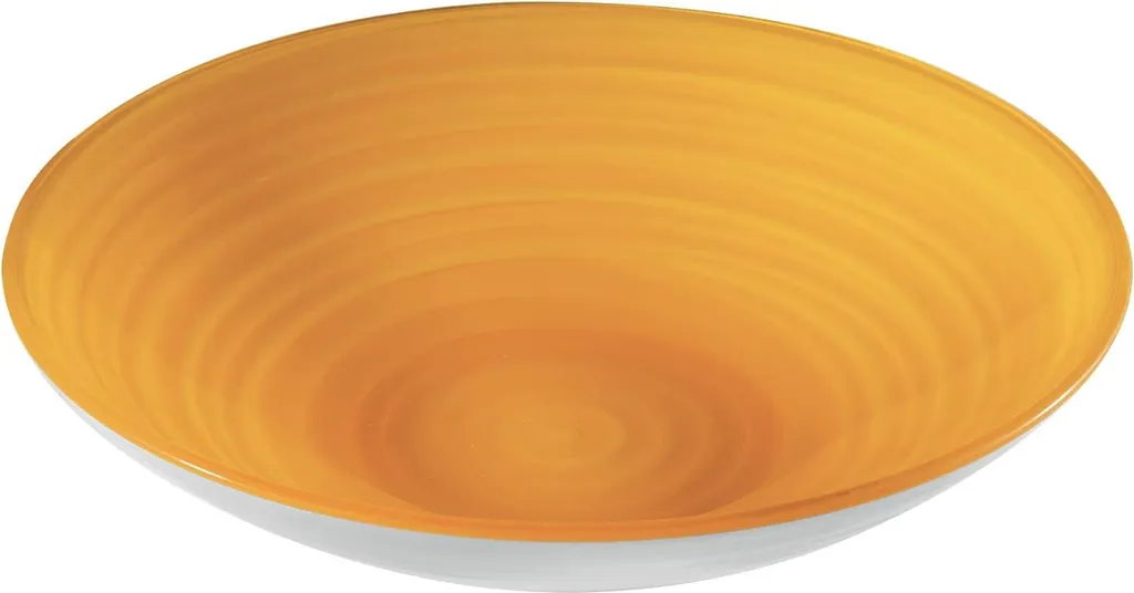 Coupe à fruits élégante Twist Jaune Ø 37 cm - Structure haute XL 85 cm