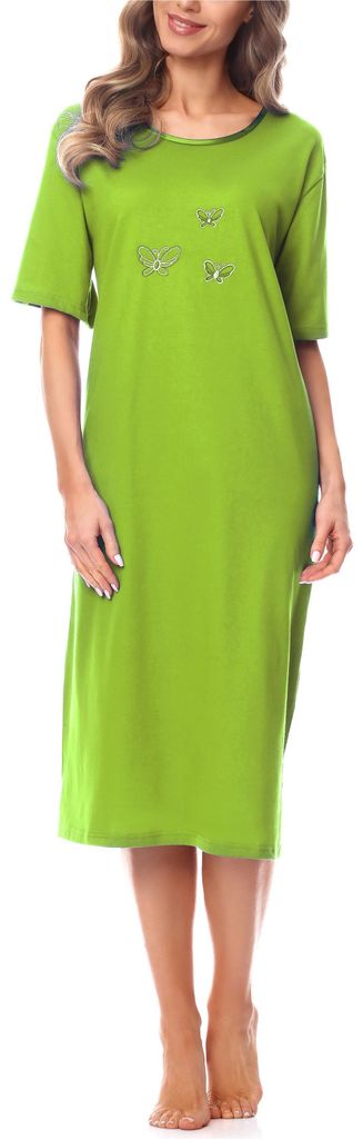 Merry Style Damen Kurzarm Nachthemd 91LW1 (Grün (Kurzarm), Produktbild 