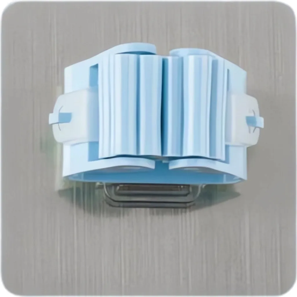 Supporto Mocio Adesivo Parete Blu 10x - Organizzazione Casa Senza Buchi