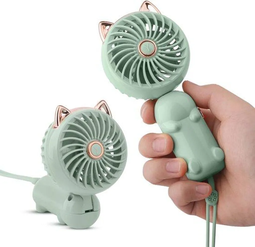 Mini Ventilateur de Table USB avec 3 Niveaux de Souffle Puissant Noir