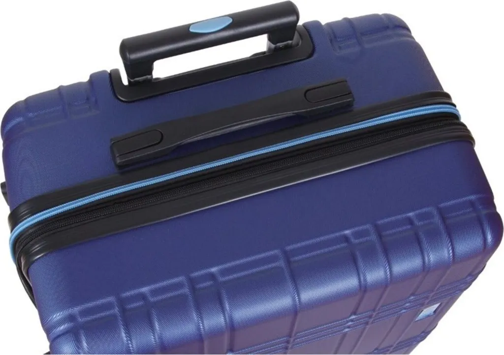 Valise Dielle 13070BL Robuste et Légère - Bagage Bleu avec Serrure Code