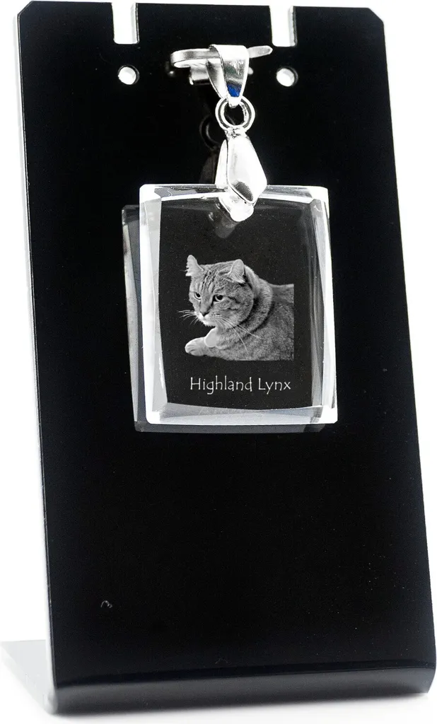 Regalo Unico Amanti Gatti | Ciondolo Foto Highland Lynx Art-Dog