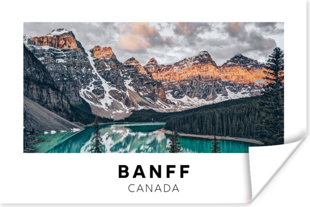 MuchoWow Poster Kanada - Berge - Wasser 180x120 cm - Fotoplakat