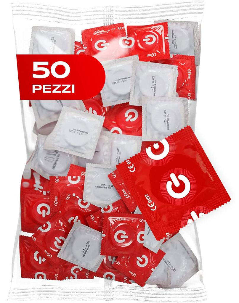 ON) Preservativi alla fragola | Larghezza 54 mm | Immagine del prodotto 