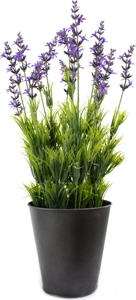 Kunst-Pflanze Lavendel mit Metall-Topf Ø 14cm x 45cm 1 Stück