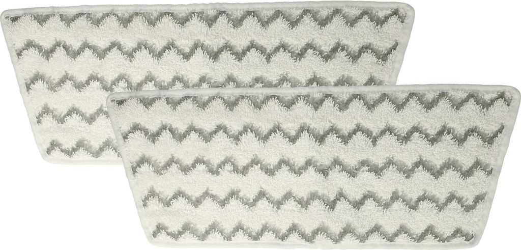 vhbw 2x Wischbezug kompatibel mit Vileda Steam One XXL, Steam XXL Dampfreiniger - Mikrofaser Grau Weiß