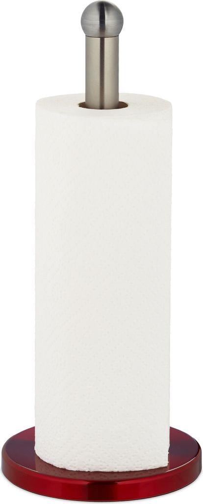 Relaxdays Küchenrollenhalter stehend, Edelstahl, Produktbild 
