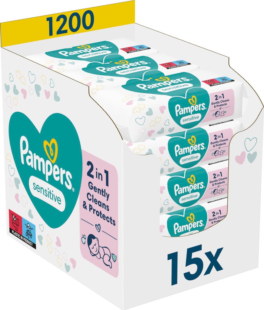 Vlhčené obrúsky Pampers Sensitive hromadné balenie 1200 Obrázok produktu 