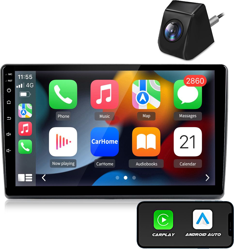 Carplay 2GB+32GB android 15 Autoradio Für Fiat Ducato Citroen Jumper Peugeot Boxer 2006-2024 9" Android Auto GPS Navigation WIFI BT FM DAB+ SWC 4Core