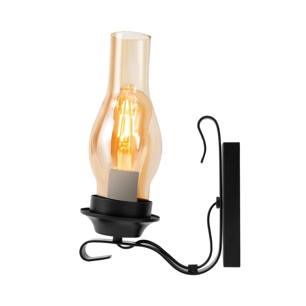 Retro Wandleuchte schwarz Wandleuchter Wandlampe Flurlampe Antik Industriell Wand Lampe Wohnzimmer