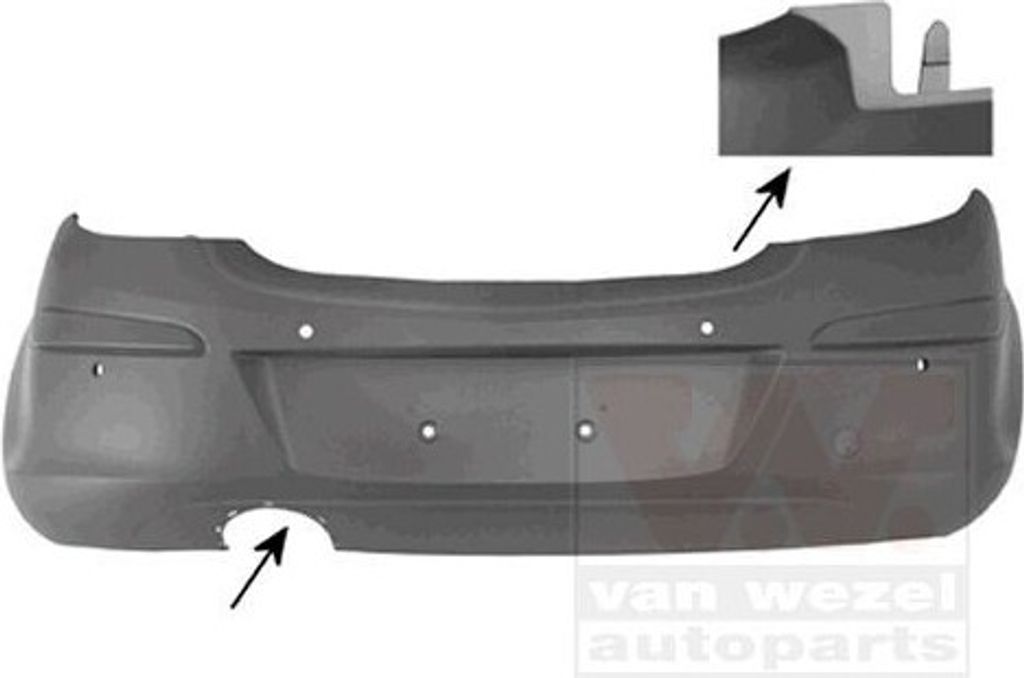 VAN WEZEL Heckstoßstange Stoßfänger Hinten für OPEL Corsa D Schrägheck (S07)