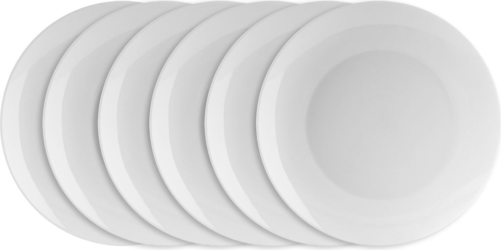 Speiseteller - Ø 27 cm - Weiß - Porzellan - 6er Set Produktbild 