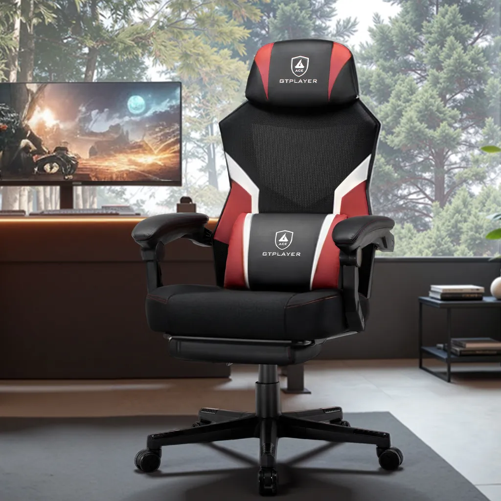 Poltrona Gaming GTPLAYER Rosso Tessuto: Relax e Studio in Casa - 7