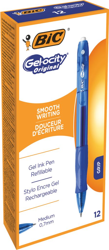 BIC 829158, Clip-on retractable ballpoint pen, Blau, Blau, Transparent, Kunststoff, Kunststoff, Metall