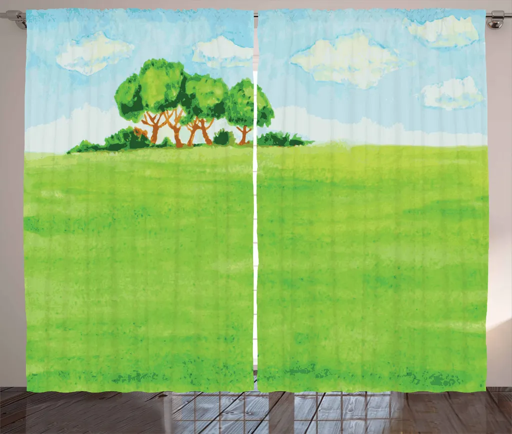 Tenda Lavabile ABAKUHAUS - Stile Rustico Verde Marrone 280x175