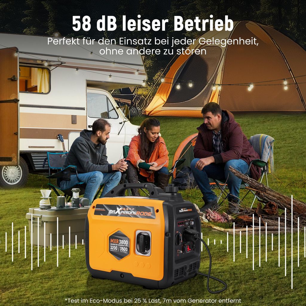 Inverter Stromerzeuger 3500W leise tragbarer Generator