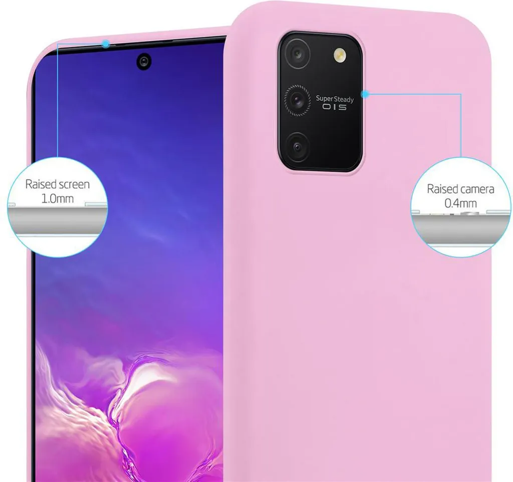 Custodia Paraurti In Silicone K-S-Trade Per Sharp B10 | Cover Morbida TPU Rosa Con Protezione Antiurto