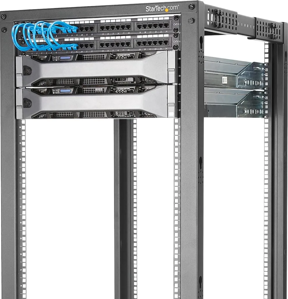 Rack Serveur 25U StarTech.com 4 Montants à Cadre Ouvert Réglable 4LB25U