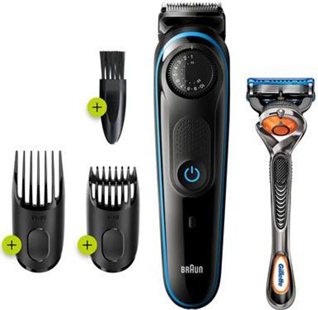 Braun BT3240 Beard Trimmer 3 + Hair Clipper with Gillette Fusion5 ProGlide