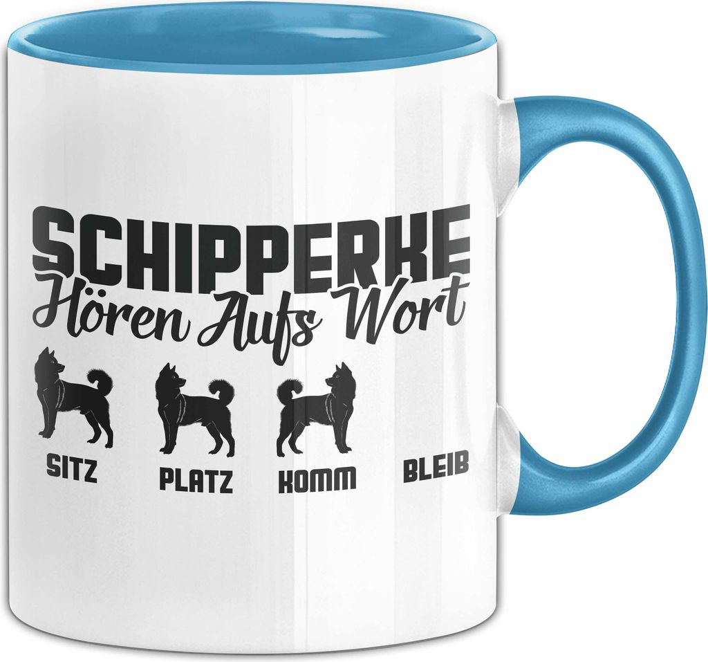 Schipperke Hören Aufs Wort Tasse Geschenk Schipperke Besitzer Mama Becher (Blau)