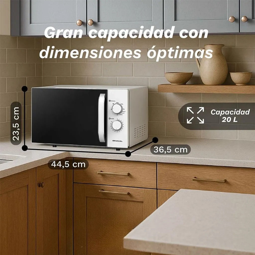 Micro-onde combiné gril 20 litres Grunkel - Cuisson rapide 700W EU - 3