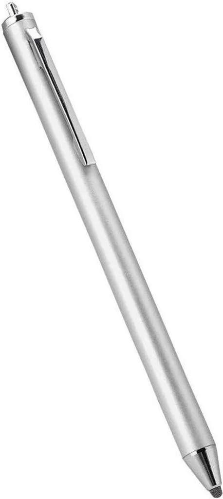 Stylet argenté léger pointe souple pour tablette et écran tactile mobile